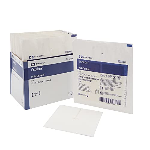 Covidien 7086 Excilon Drain Sponge, Sterile 2's in Peel-Back Package, 4