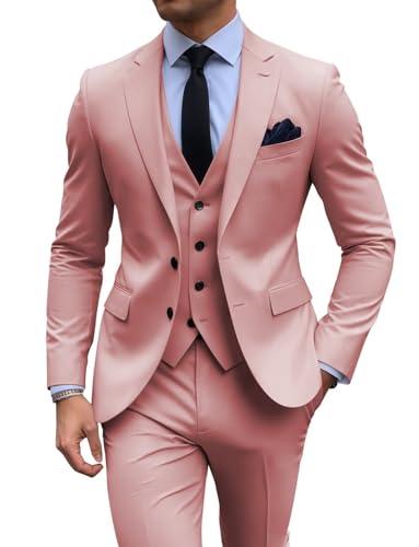Men's Suits Slim Fit 3 Piece Suits for Men Wedding Prom Formal Business