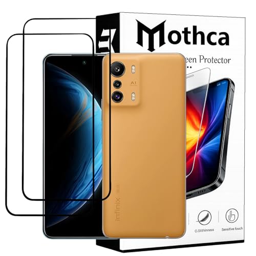 Image of Mothca Military-Grade Tempered Glass Screen Protector Compatible for Infinix Zero 5G with Edge to Edge Coverage - Case Friendly, Anti-Scratch & Bubble-Free Installation Kit (Pack of 2)