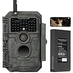 GardePro E6P Cámara de Caza, WiFi, Batería Recarga...: Suministro de energía sin complicaciones: El E6P viene equipado con una batería de iones de litio recargable de 8000 mAh preinstalada, con un puerto de carga de tipo C conveniente para una carga fácil. En comparación con las tradicionales baterías al...