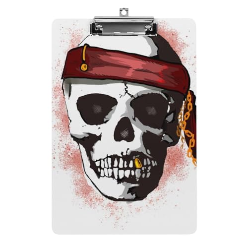 Clipboard pour papier documents tête de mort idéal pour prendre des notes en déplacement