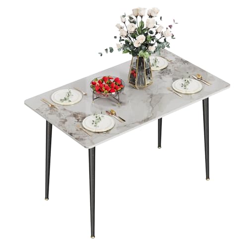 Fativo Mesa Comedor Mármol De Cocina: Mesa Rectangular Con Patas De Metal Nortica 120 X 70 X76 Cm Fativo Mesa Comedor Mármol De Cocina: Mesa Rectangular Con Patas De Metal Nortica 120 X 70 X76 Cm