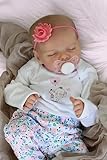 JIZHI Lifelike Reborn Baby Dolls Girl, 17 Inch Real Baby...