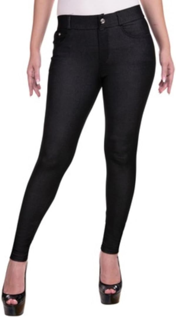 EAG Jeggings for Women's Comfortable Cotton Blend Stretch Leggings Look Denim Jeggings with Pockets (Available in Plus Size) - Image 2