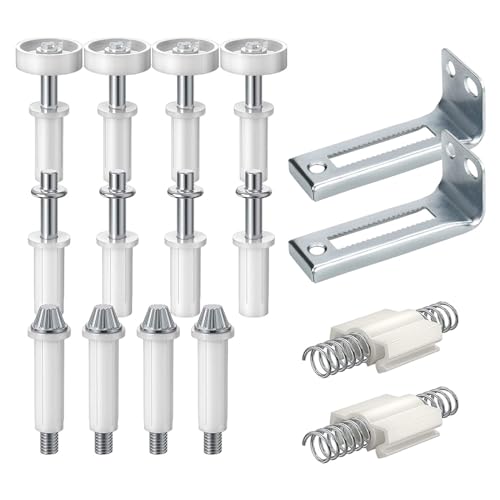 Kit de Herrajes para Puerta Bifold de 16 Piezas en Acero Inoxidable para Reparación de Puertas de Clóset