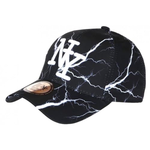 Casquette enfant bicolore Eklyr NY Hip Hop Honour avec broderie relief baseball blanche et noire