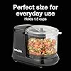 Proctor Silex Durable Electric Vegetable Chopper & Mini Food Processor for Chopping, Puree & Emulsify, 1.5 Cup, Black