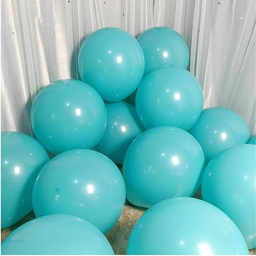 Image of 90 Packa Teal Balloons 18 inch Turquoise Latex Big Balloons for Party Decorations and Events ZWZLIULIAN