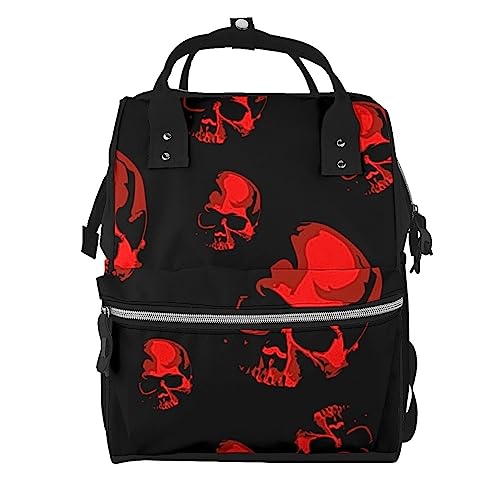 Sac à dos de voyage multifonction crâne rouge : résolvez le manque d'espace avec style