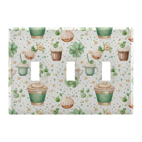 Light Switch Cover St. Patrick's Wall Plates for Electrical Outlets 3 Gang 202a9241