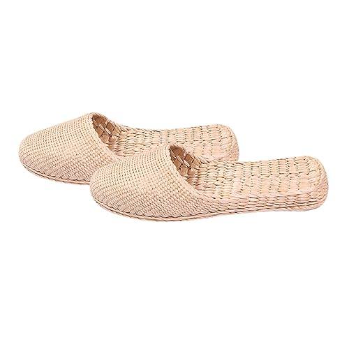 VALICLUD Lightweight Straw Sandals Summer Slippers for Women Breathable Fashion Comfort