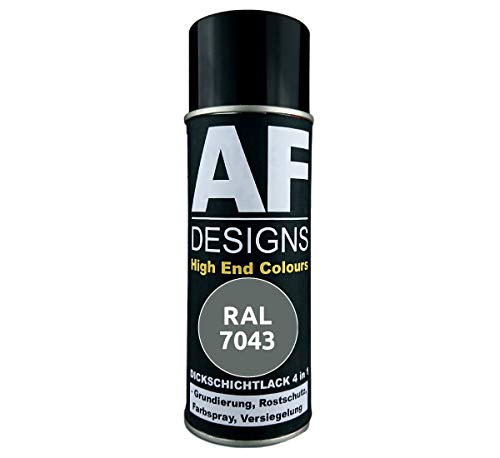 4 IN 1 Ral 7043 Trafico Gris B Dickschichtlack Laca Spray Lata de Aerosol