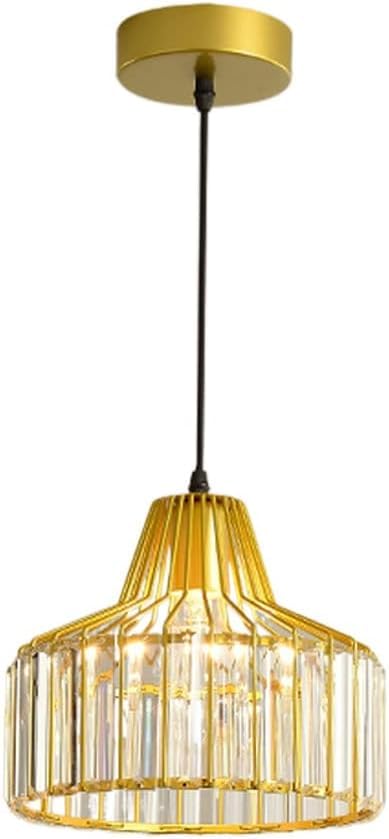 Suspension cristal salle à manger lustre doré réglable pour cuisine et chambre coucher