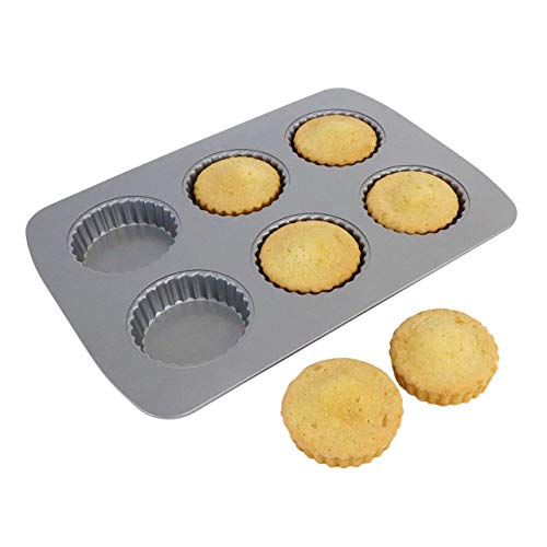 PME Non Stick 6 Cup Tart Pan, Carbon Steel - Image 2