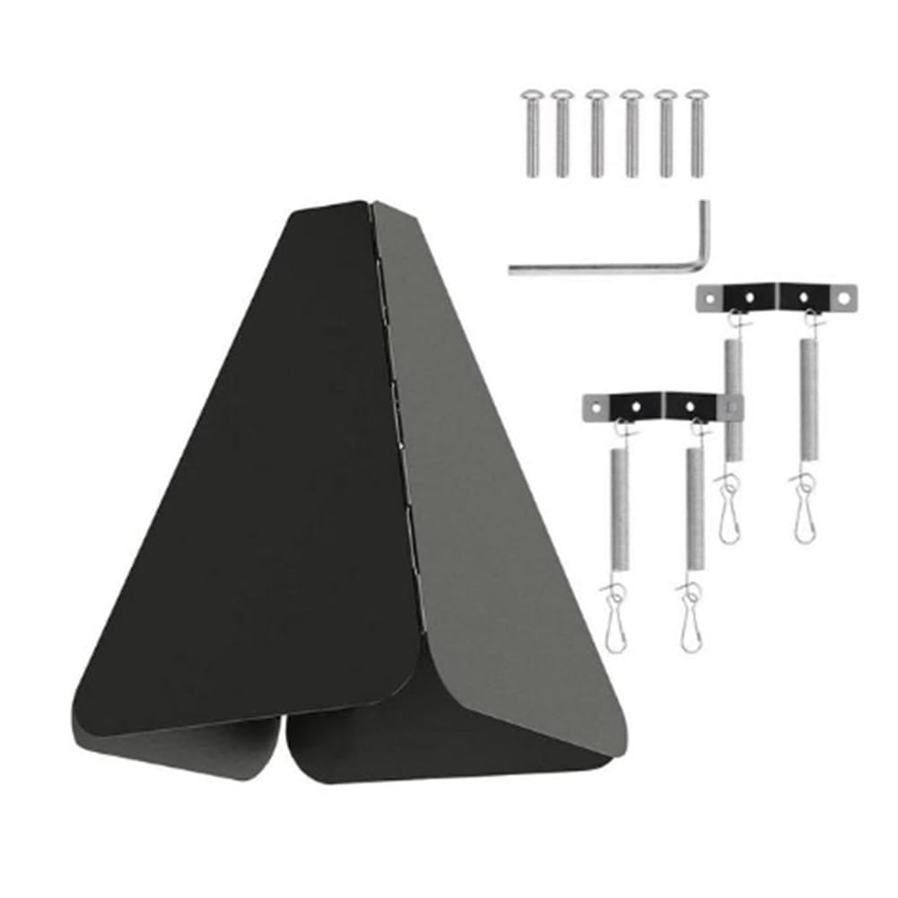Ruani Anti-Rust Foldable Squirrel Flapper Baffle Wrap Around Squirrel Proof Baffles Black Outdoor Garden Decor