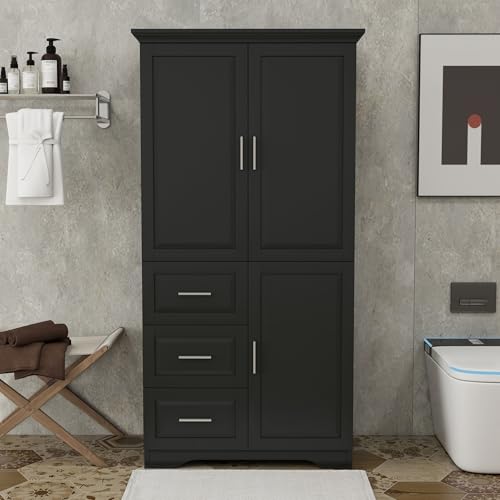 RCCFBHM Modern Minimalist Bathroom high Storage Cabinet, a Cabinet with