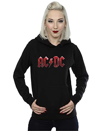 AC/DC Women's Red Ice Logo Hoodie Small Black
