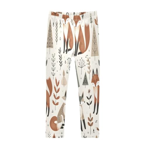 Toddler Girls Leggings Printed Yoga Pants Leggings Foxes Elements for Kids
