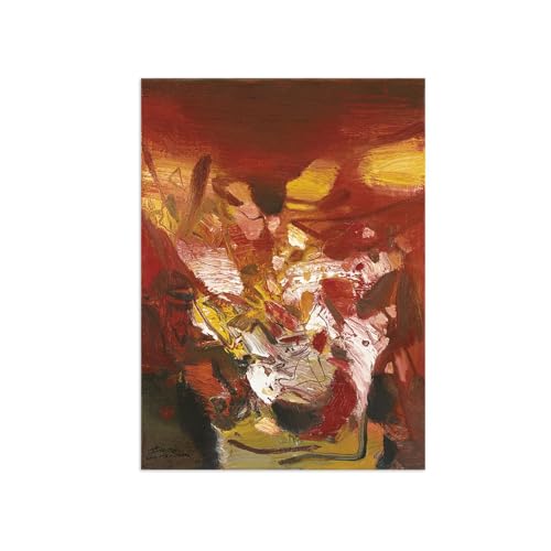 Abstrait 51 tableau sur toile 30x45cm pour habiller un mur vide sans percer de grands trous