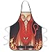 XingDerK Grembiule da Cucina da Donna Regalo Divertente per Partito Cosplay Grigliare (Hot Stuff in Flaming)