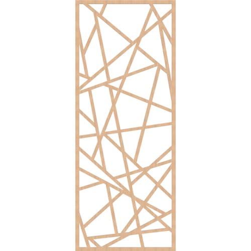 Image of Conway Decorative Pierced Fretwork Wood Wall Panels, 29 3 /8 inchW x 74 3 /8 inchH x 1 /4 inchT, Hickory