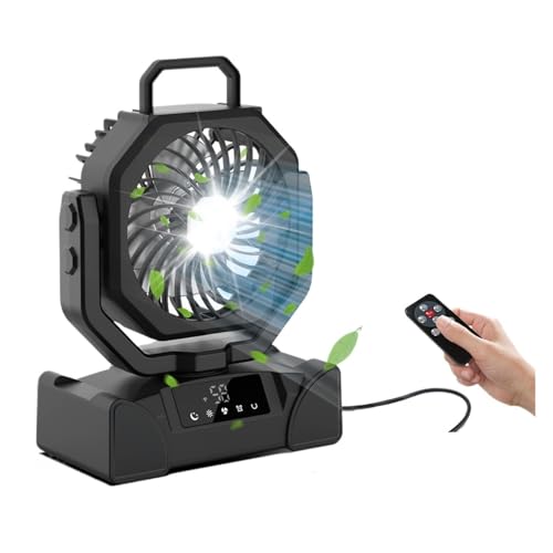 Ventilador de camping portátil contra el calor con batería recargable 20000 mAh potente