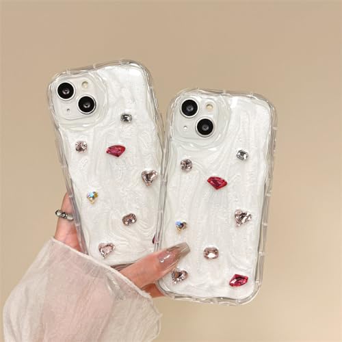 Coque antichoc iPhone 15 diamant rouge contre chutes et rayures - 3