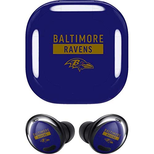 Skinit Decal Audio Skin Compatible with Samsung Galaxy Buds Pro - Officially Licensed NFL Baltimore Ravens Purple Performance Series Design