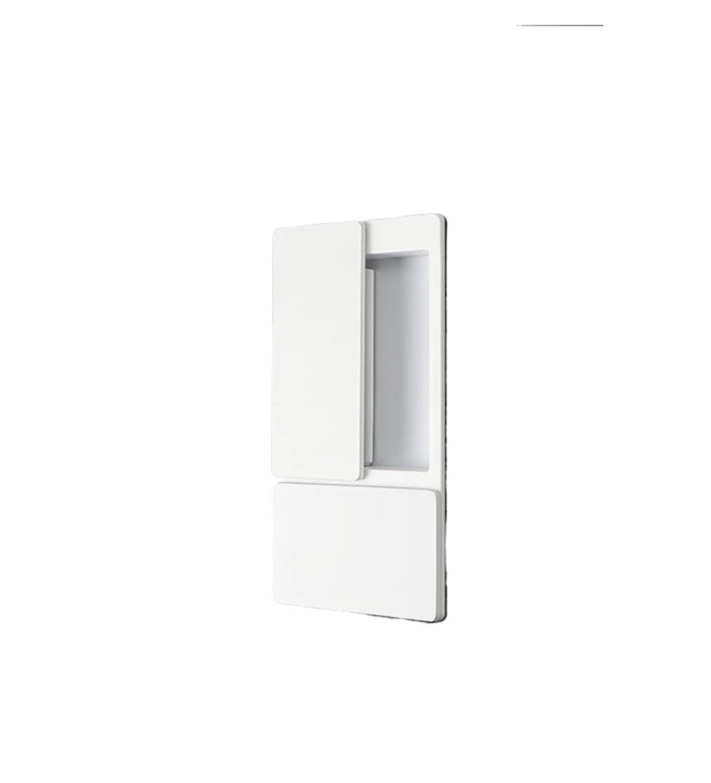 Cerradura de puerta ultrafina, silenciosa, invisible, de madera maciza, tipo empuje.(White-BK)