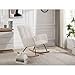 Geelife Comfy Upholstered Rocking Chair with High Backrest for Nursing Baby, Reading, Napping