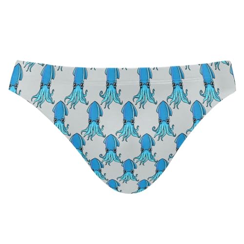 Men's Swim Briefs Blue Squid Swimsuit Beach Swimwear Bikini M B0404805