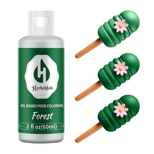 Forest Oil Based Food Coloring – 2 fl oz Professional Grade Concentrated Oil Food Dye for Melting Chocolate, Candy Melts, Cake Pops, Strawberries &amp; Baking