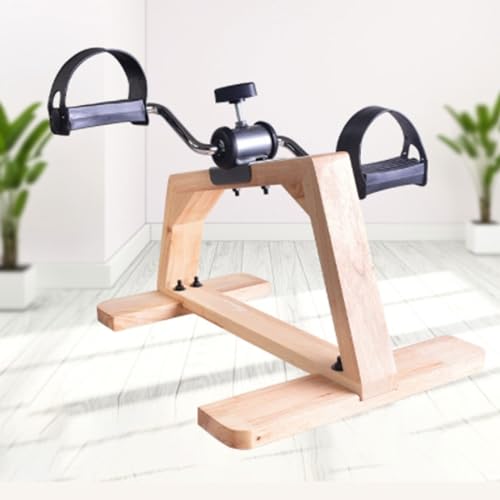 Pedalen voor Hometrainers Massief houten onder bureau fietspedaaltrainer, benen armen training marskramer uitoefenaar for senioren, fitness uitoefenaar marskramer for ouderen revalidatie training Peda - Afbeelding 6