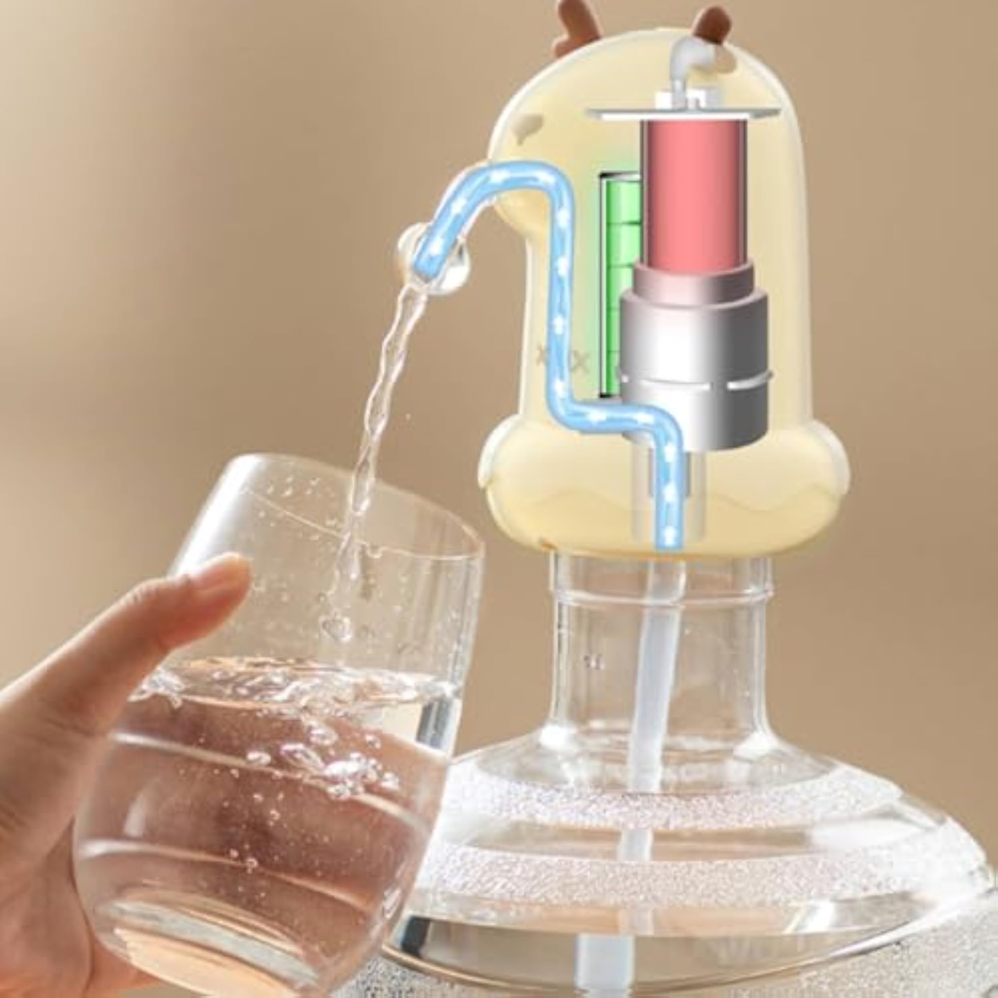 Electric Liquid Dispenser with Single-Button Operation