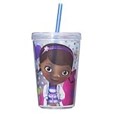 Zak Designs Doc Mcstuffins To-Go Tumbler with Straw Toy