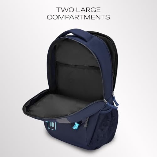 Image of Safari Warrior 30L Laptop Backpack Bag for Men & Women, School Bag for Boys & Girls, Ideal for Office /School /College, 2 Compartment Backpack with Rain Cover, Bottle Holder & Organizer, Blue