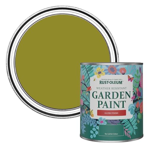 Rust-Oleum Green Mould-Resistant Garden Paint in Gloss Finish - Pickled Olive 750ml