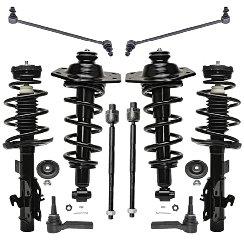 Image of Detroit Axle - 3.6L 10pc Struts Kit for 2011 Chevrolet Camaro, Front Rear Struts w /Coil Spring Sway Bar Links Outer Inner Tie Rod Ends Replacement Suspension Quick Install Ready Strut Shocks Assembly