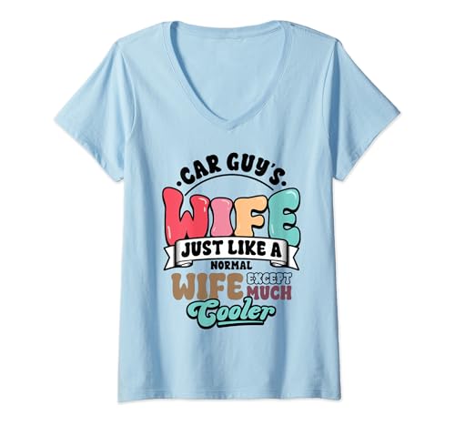 Mujer Funny Car Guy's Cool Wife Definición Car Lover Racer Regalo Camiseta Cuello V