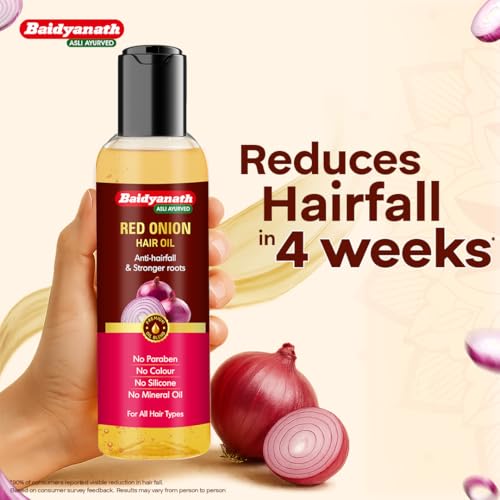 Image of Baidyanath Red Onion Hair Oil 200ml | Anti Hair Fall & Hair Growth Oil