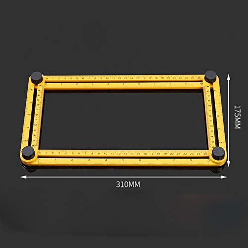 MQPALZKD 1Pcs Professional Template Tool Angle Ruler Measuring Protractor Activity Four-fold Ruler with Metric Inch Scale(A) - Image 2