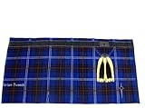 Thistle Scottish Gifts - Scottish Tartan INSAKILT Summer Beach Towel Blue - UK Gifts