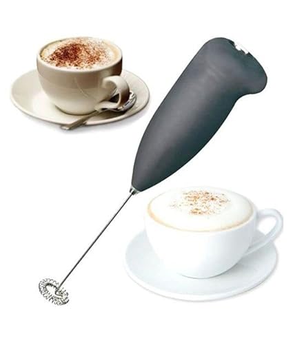 VICTORYTRENDZ Plastic Wireless Portable Milk Frother Electric Foam Maker Hand Blender Mixer Froth Whisker Latte Maker for Coffee, Juice, Cafe Latte, Espresso, Cappuccino, Lassi