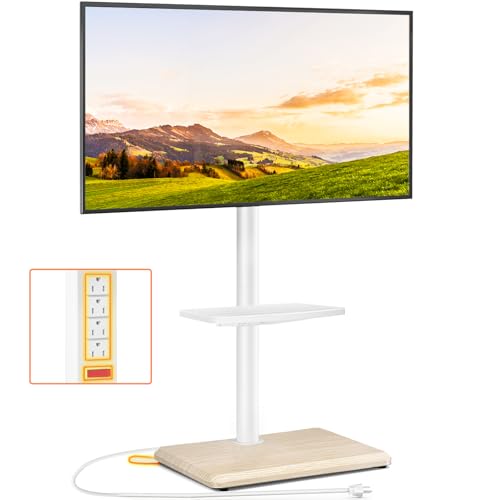 TVON Floor TV Stand with Power Outlet for 32-65 inch TVs up to 88 lbs