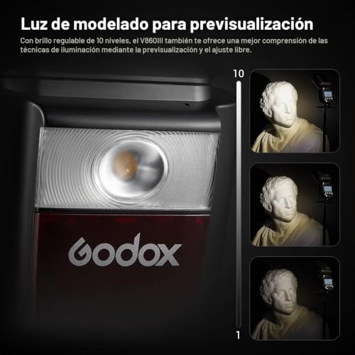 Miniatura 2 de Godox V860iii-S V860iiis Flash Para Sony, 2.4g Hss Ttl 2600mah Li-Ion Batería, 10 Niveles Led Lámpara De Modelado, Cámara Flash De Compatible Con La Cámara Sony