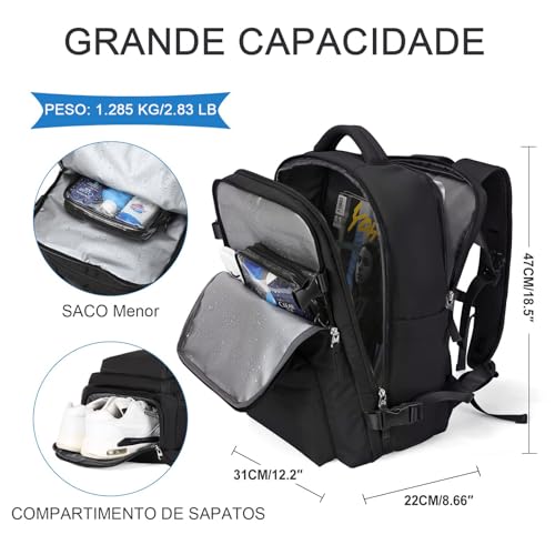 Mochila Viagem Costas Acolchoadas