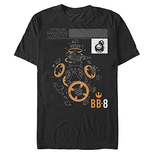 T-shirt Star Wars grande taille pour homme haut noir imprimé The Last Jedi en coton taille L