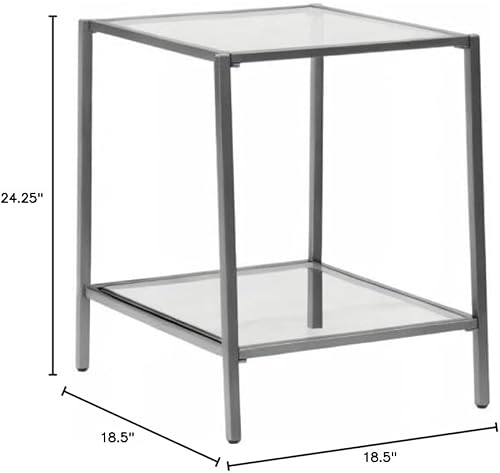 Miniatura 33 de SD STUDIO DESIGNS Camber Elite - Juego de mesa auxiliar redonda de metal y vidrio, 35 pulgadas Mesa nido de café,Mesa de centro redonda de 28",Mesa