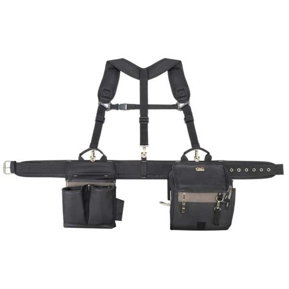 CLC Custom Leathercraft 1608 Ceinture à outils confortable pour électricien, 28 poches, noir