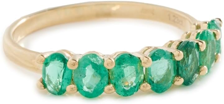 Women's 18k Half Emerald Eternity Band